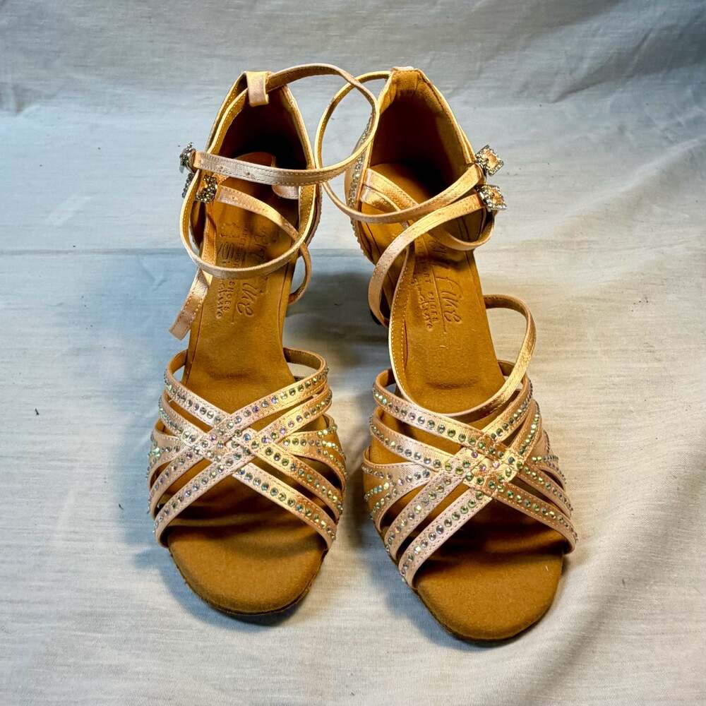 Very Fine DANCESPORT SHOES Signature Rhinestone Latin Dance Shoes